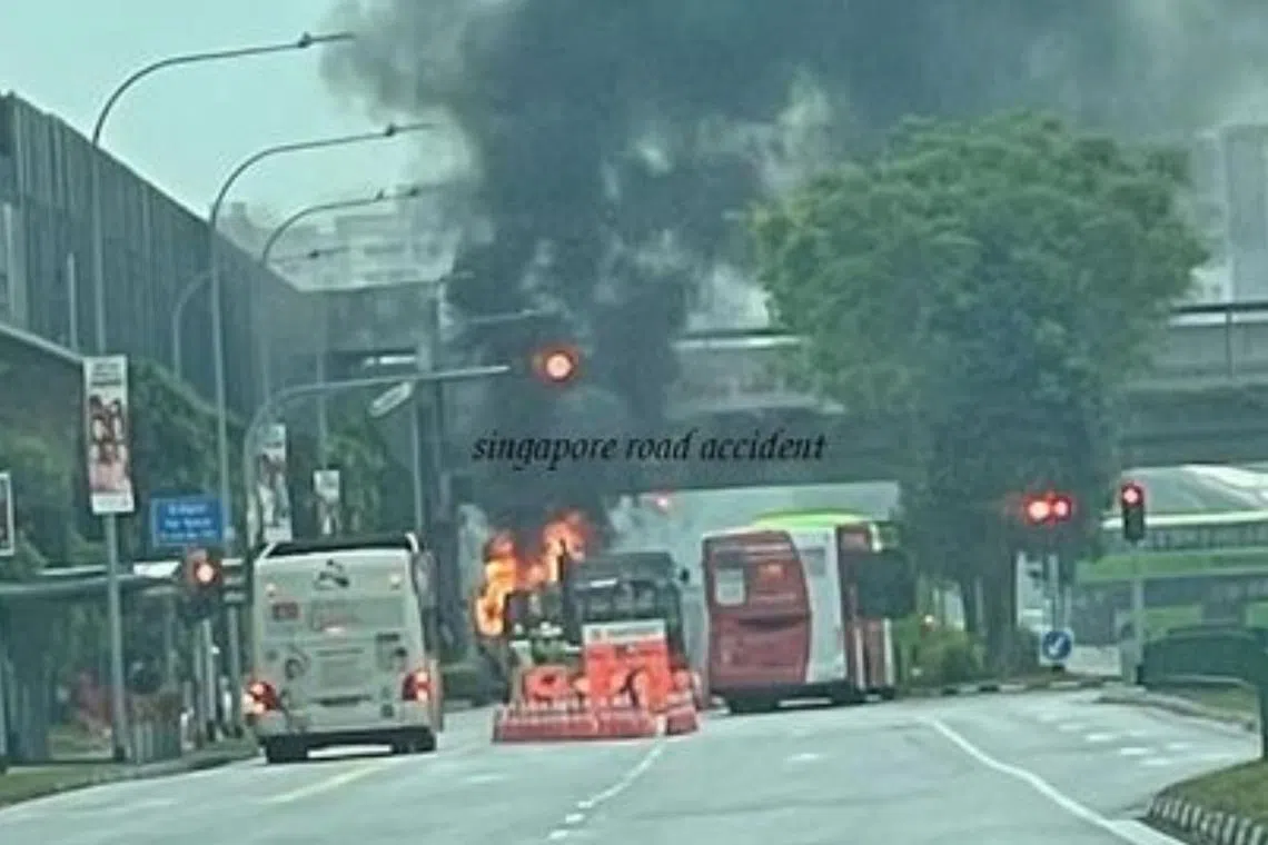 The fire was extinguished by the Singapore Civil Defence Force. 