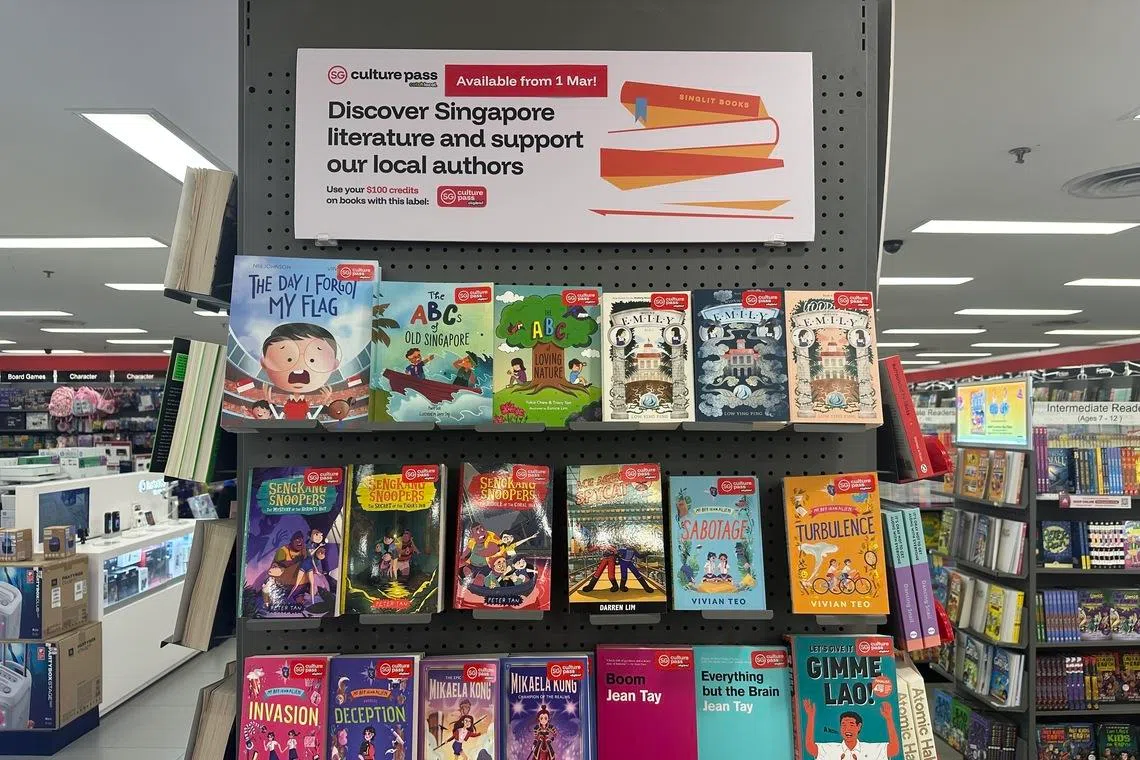 From Mar 1, readers can use their $100 SG Culture Pass credits on eligible Singapore literature books at all of Popular’s outlets. 