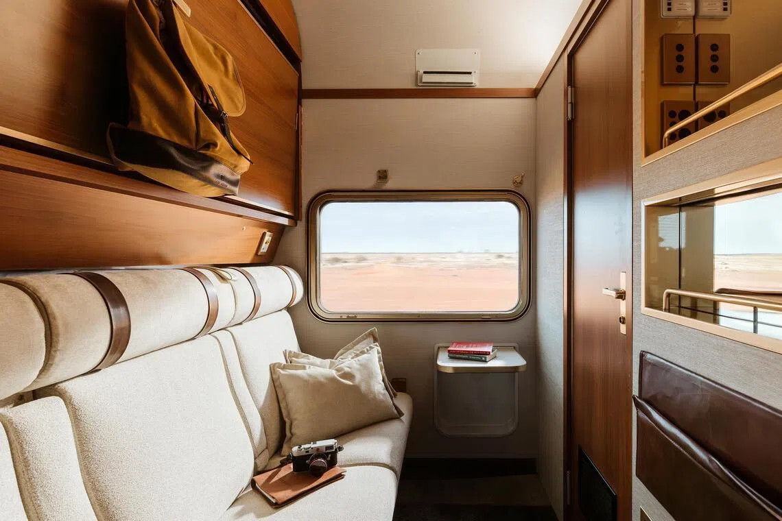 A Gold Premium cabin on luxury train The Ghan.