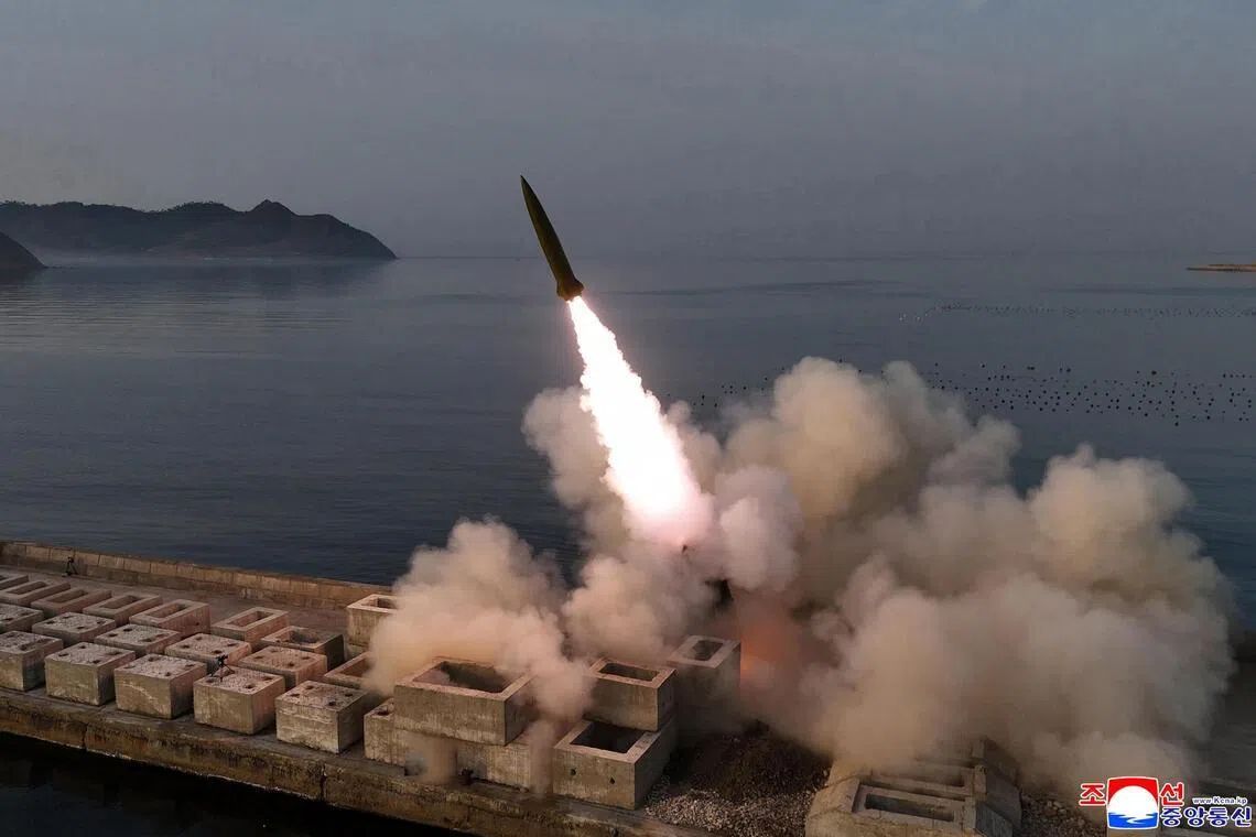 The missile launches also show North Korea’s willingness to flaunt its backing from Russia.
