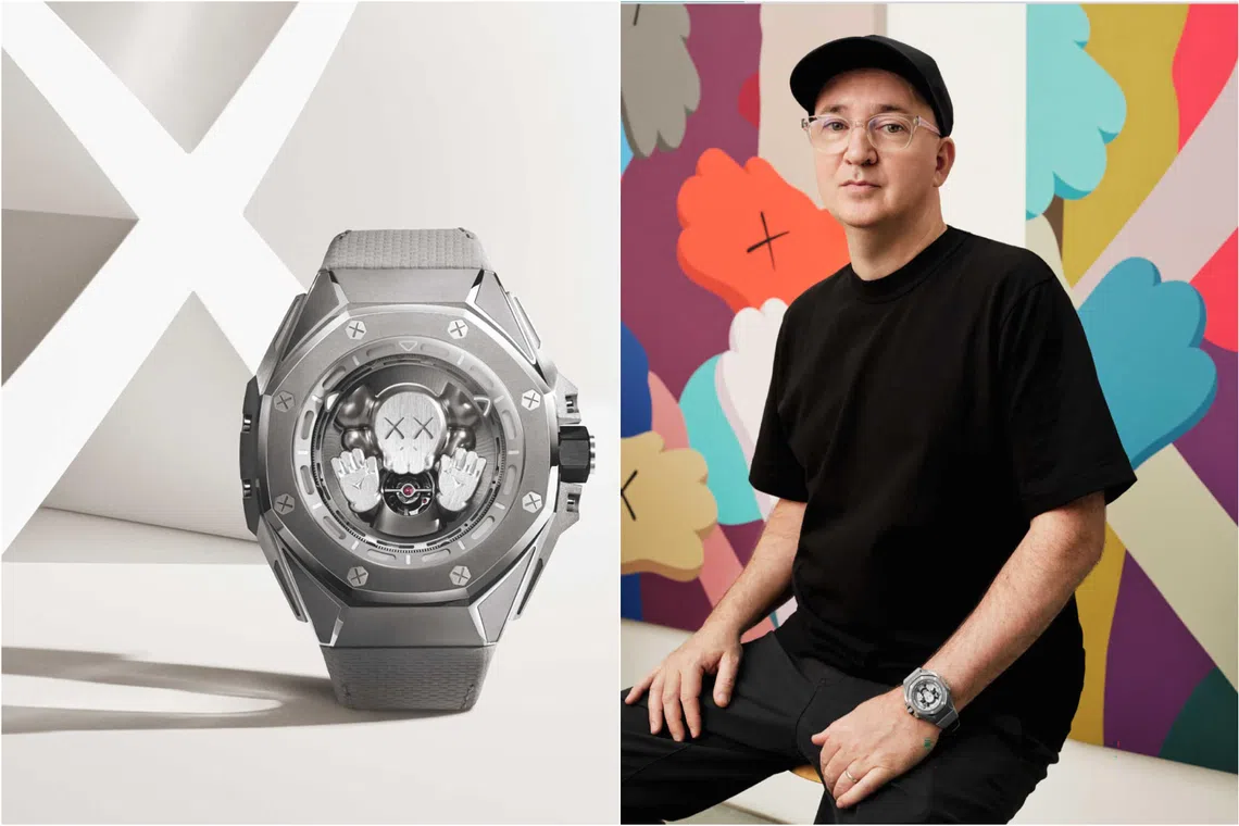 Limited to 250 pieces, the Royal Oak Concept Tourbillon Companion fuses high watchmaking with pop art by American artist Brian Donnelly, better known by his pseudonym Kaws.