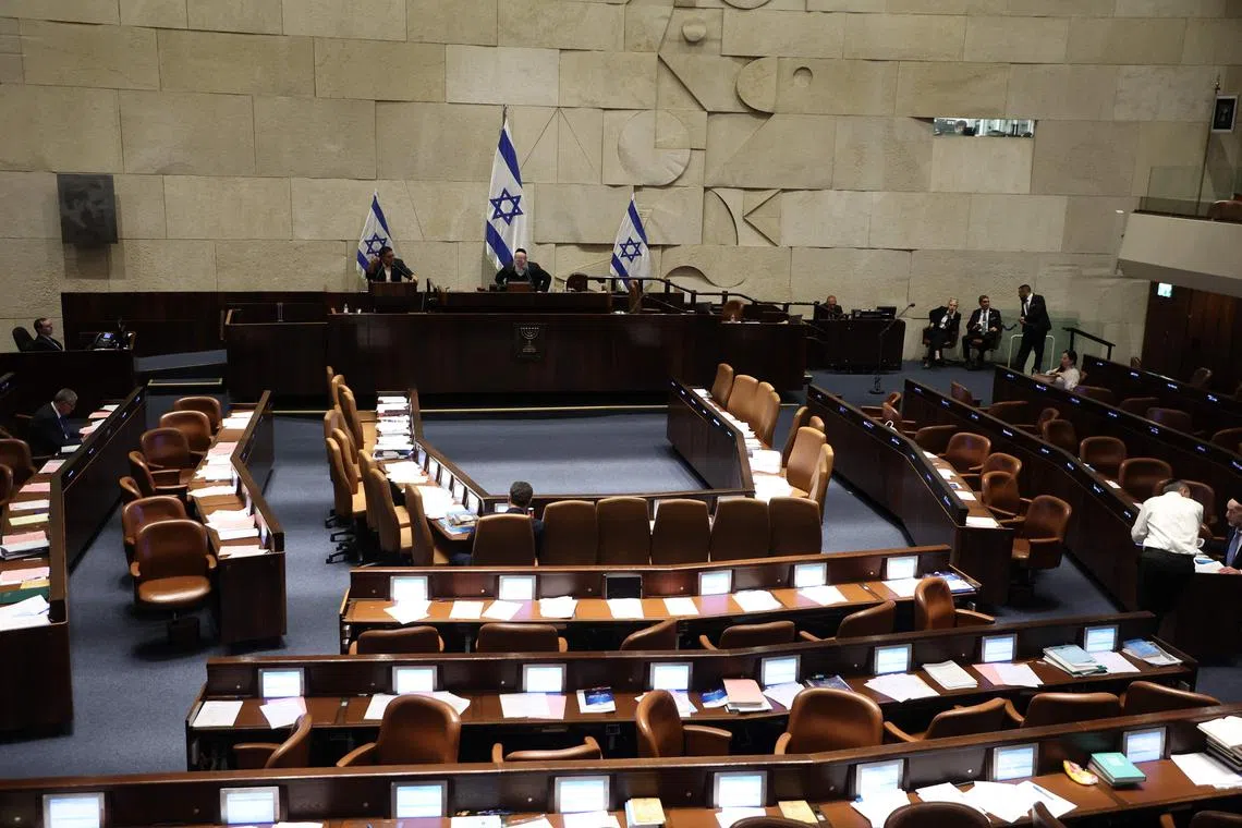 Israeli MPs will vote on whether to curb court intervention in government decisions.