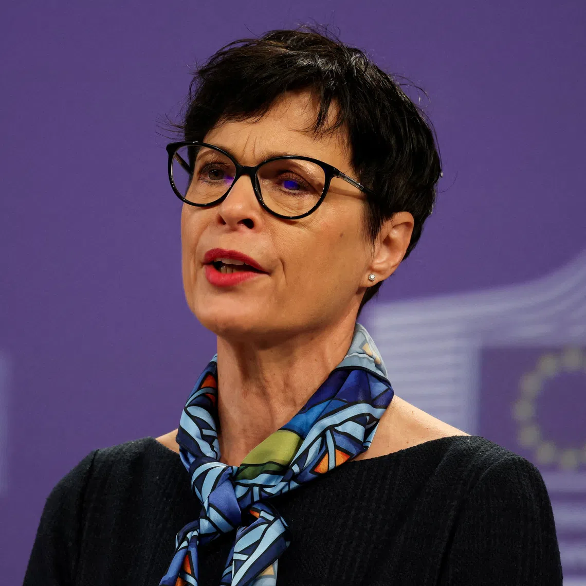 FILE PHOTO: European Commissioner for Enlargement Marta Kos holds a press conference to present the loan to support Ukraine's financial needs for 2026 and 2027 in Brussels, Belgium January 14, 2026. REUTERS/Omar Havana/File Photo