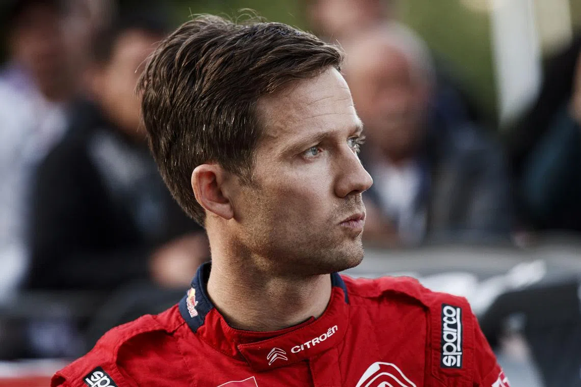 FILE PHOTO: French driver Sebastien Ogier during the Neste Rally in Jyväskylä, Finland August 1, 2019. Lehtikuva/Roni Rekomaa/via REUTERS/File Photo