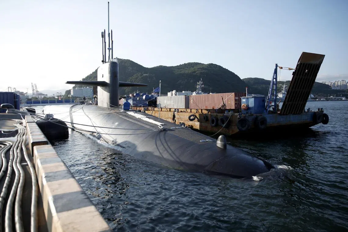 The USS Kentucky, a US ballistic missile submarine, made port in South Korea last Tuesday.