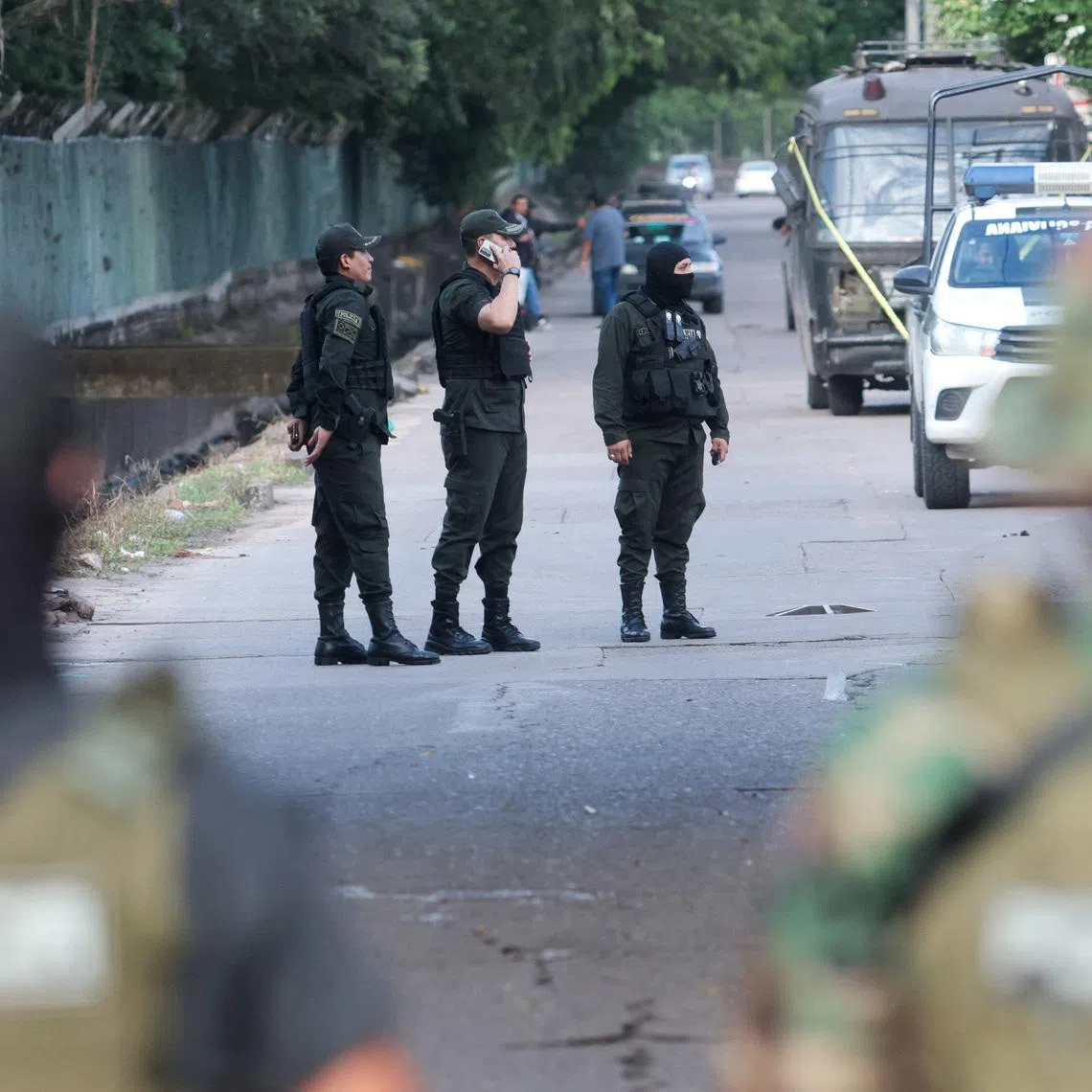 Bolivian security authorities carry out an operation to arrest alleged Uruguayan drug trafficker Sebastian Marset, accused of leading the First Uruguayan Cartel and wanted by Interpol for organized crime and money laundering charges, in Santa Cruz de la Sierra, Bolivia, March 13, 2026. REUTERS/Ipa Ibanez