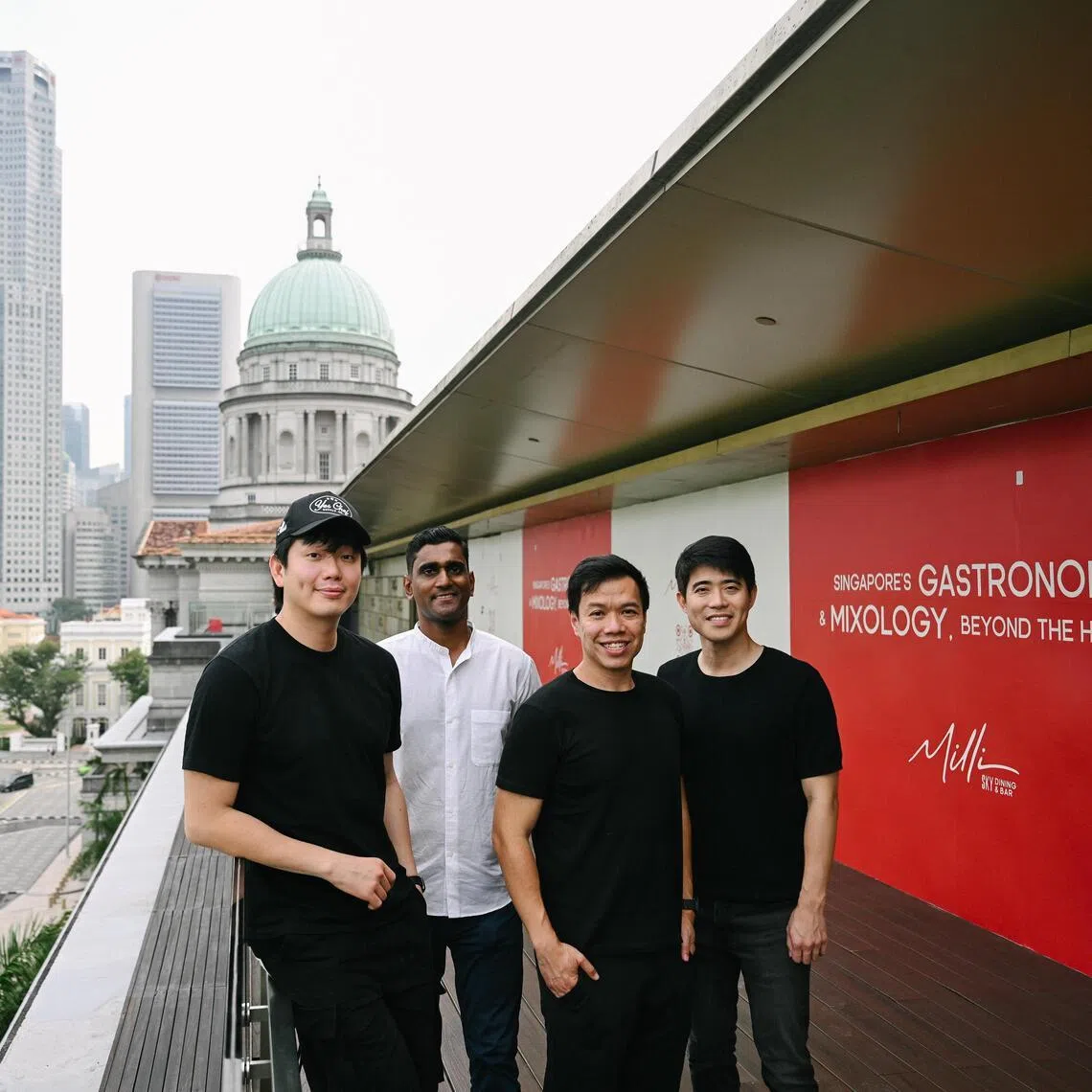 Milli co-founders (from left) Leong Sheen Jet, Vijay Mudaliar, Han Liguang and Dharma Wang.