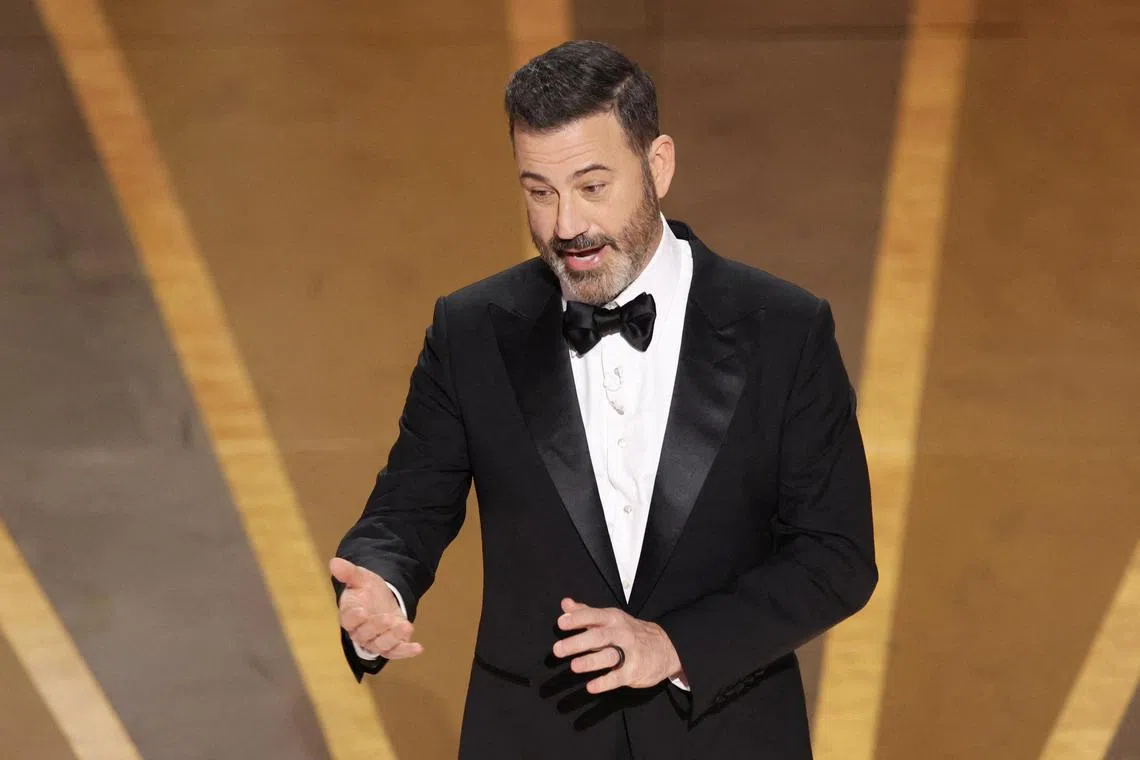 Jimmy Kimmel hosted the Oscars show at the 95th Academy Awards in Hollywood, Los Angeles, California in 2023.  