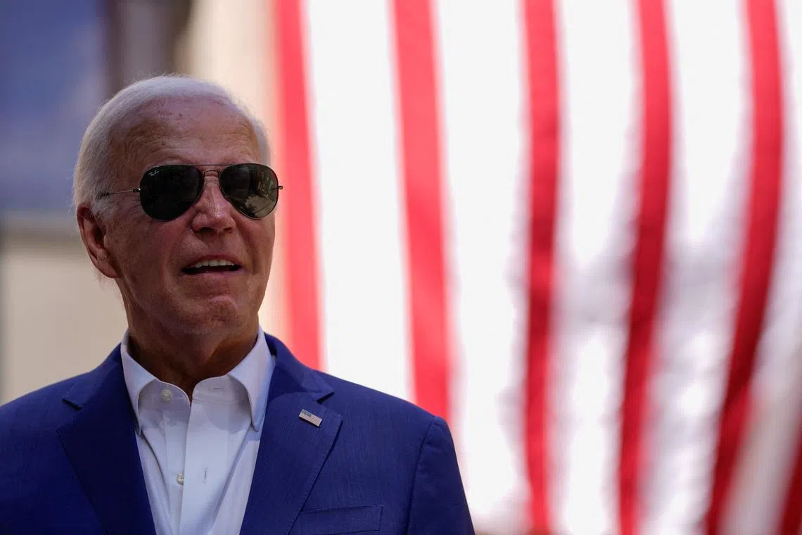 U.S. President Joe Biden attends a campaign event in Harrisburg, Pennsylvania, U.S., July 7, 2024. REUTERS/Nathan Howard