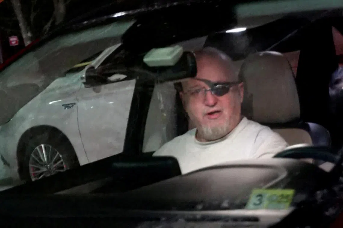 Stewart Rhodes, founder of the far-right Oath Keepers militia who was sentenced to 18 years for seditious conspiracy, leaves Federal Correctional Institution, Cumberland after U.S. President Donald Trump commuted his sentence in a sweeping pardon of those charged in the January 6, 2021 attack on the U.S. Capitol, in Cumberland, Maryland, U.S. January 20, 2025 in a still image from video.  REUTERS/Deborah Gembara