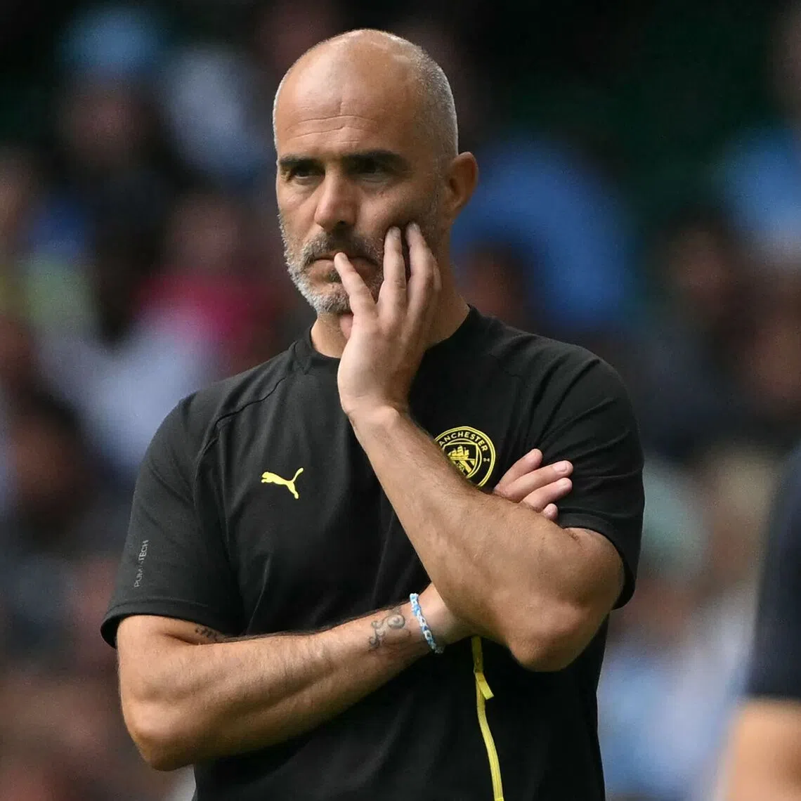 Manchester City manager Enzo Maresca looks on during the Community Shield against Arsenal.