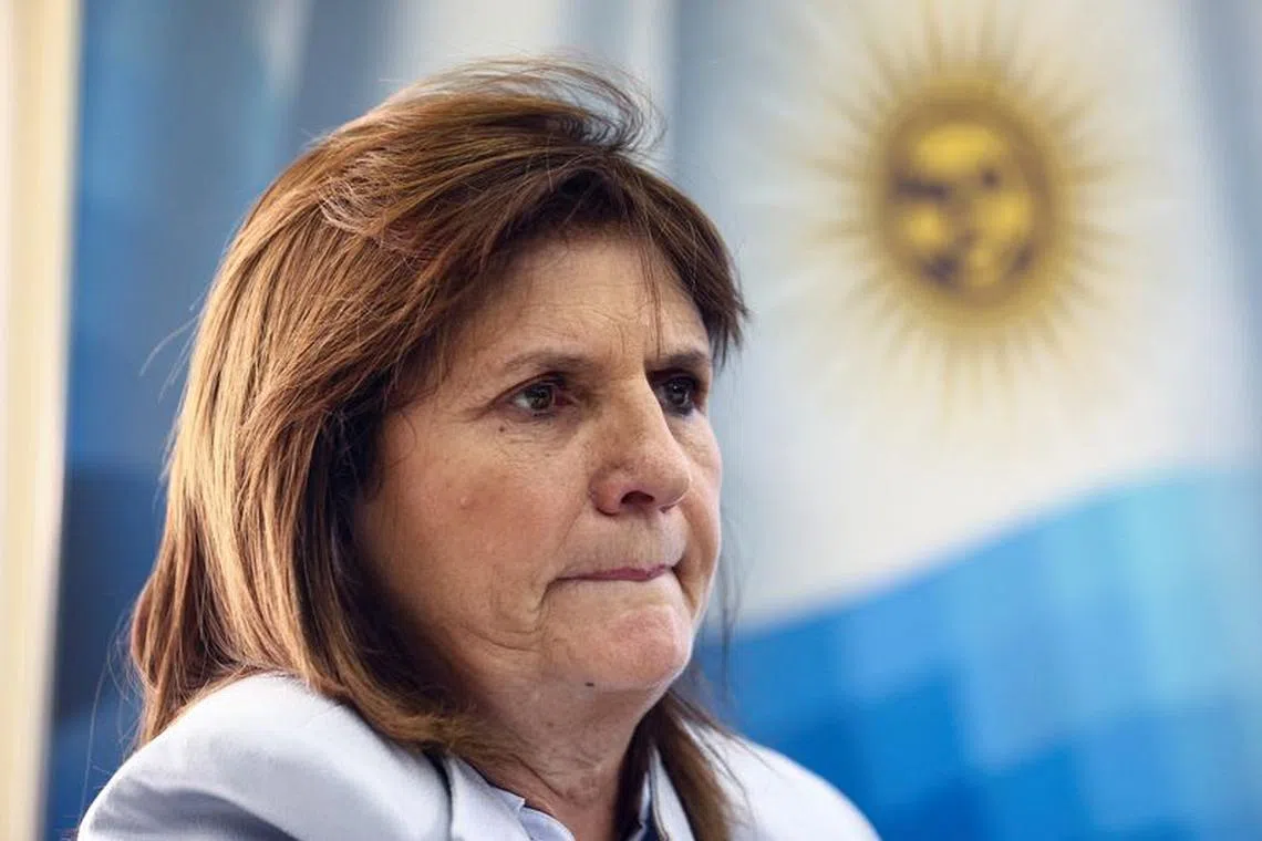 Conservative Patricia Bullrich, who finished third in the first round of Argentina's presidential election, attends a press conference, in Buenos Aires, Argentina October 25, 2023. REUTERS/Matias Baglietto/File Photo