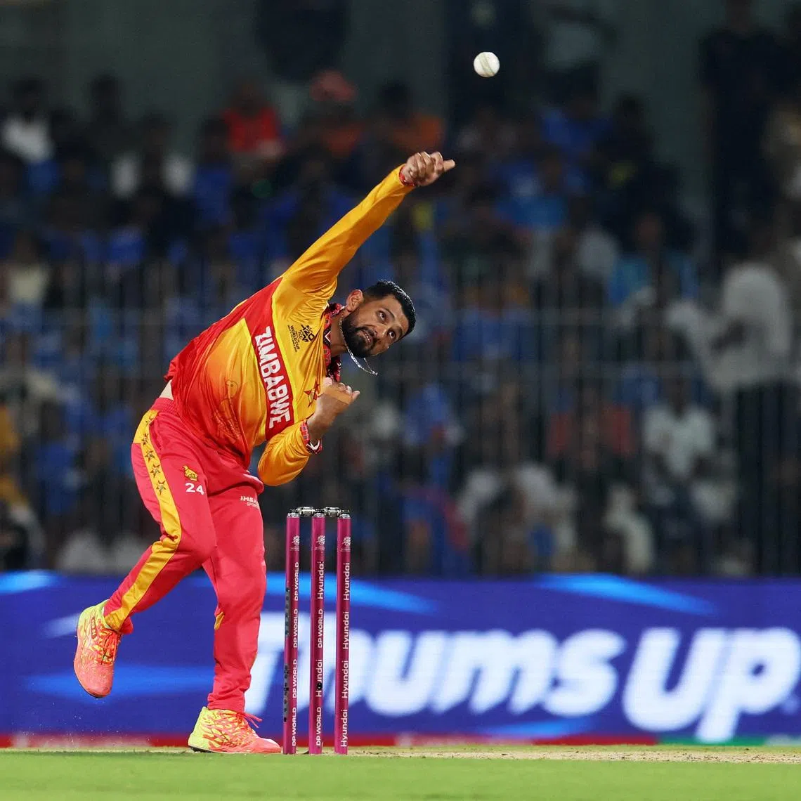 Cricket - ICC Men's T20 World Cup 2026 - Super 8 - India v Zimbabwe - MA Chidambaram Stadium, Chennai, India - February 26, 2026 Zimbabwe's Sikandar Raza in action REUTERS/Priyanshu Singh