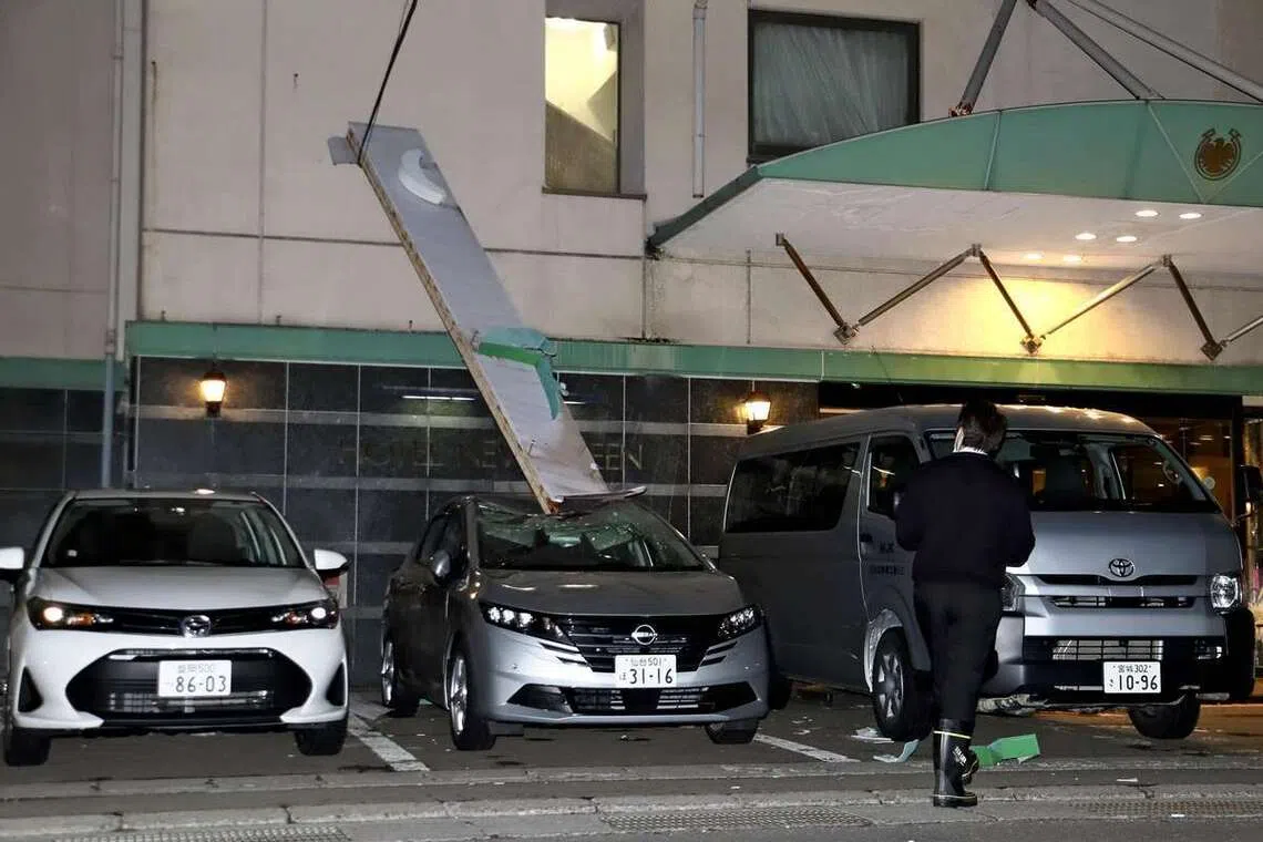 The earthquake registered an upper six on the Japanese seismic intensity scale of seven in the city of Hachinohe.