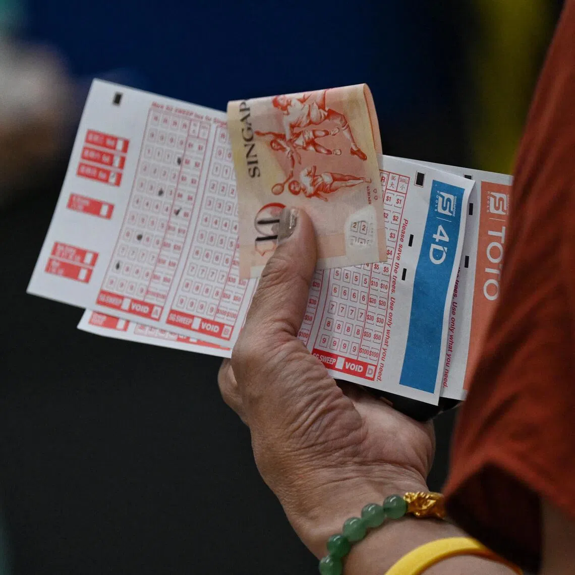 The winning tickets were bought through the Singapore Pools account betting service.