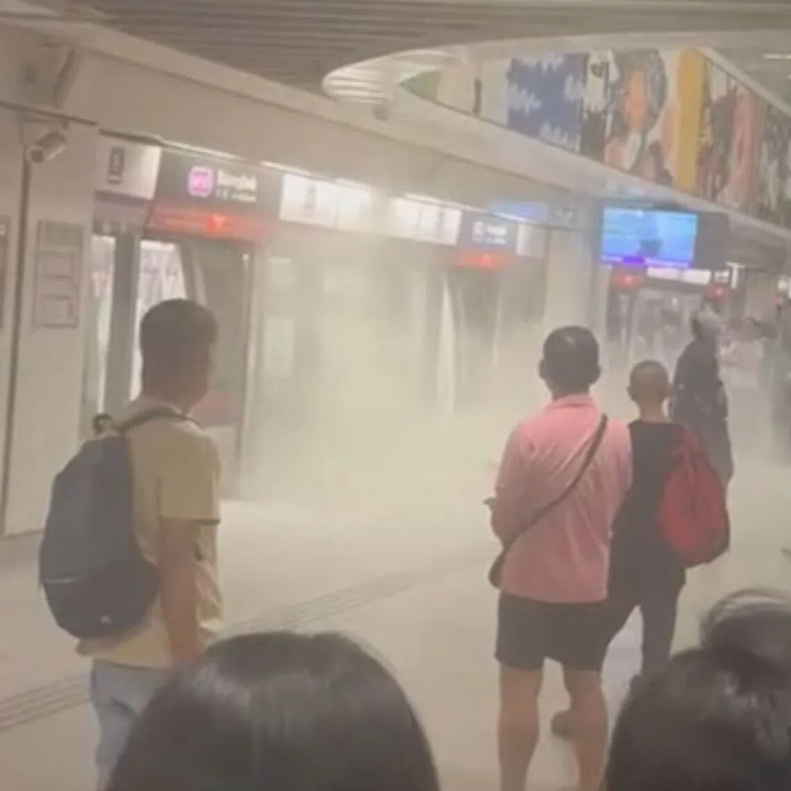 The incident occurred at the platform of Buangkok MRT station.