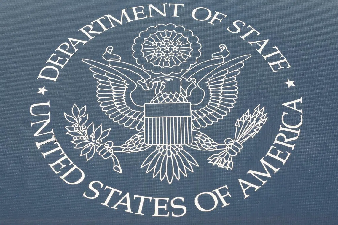 The seal of the United States Department of State is shown in Washington, U.S., January 26, 2017.      REUTERS/Joshua Roberts