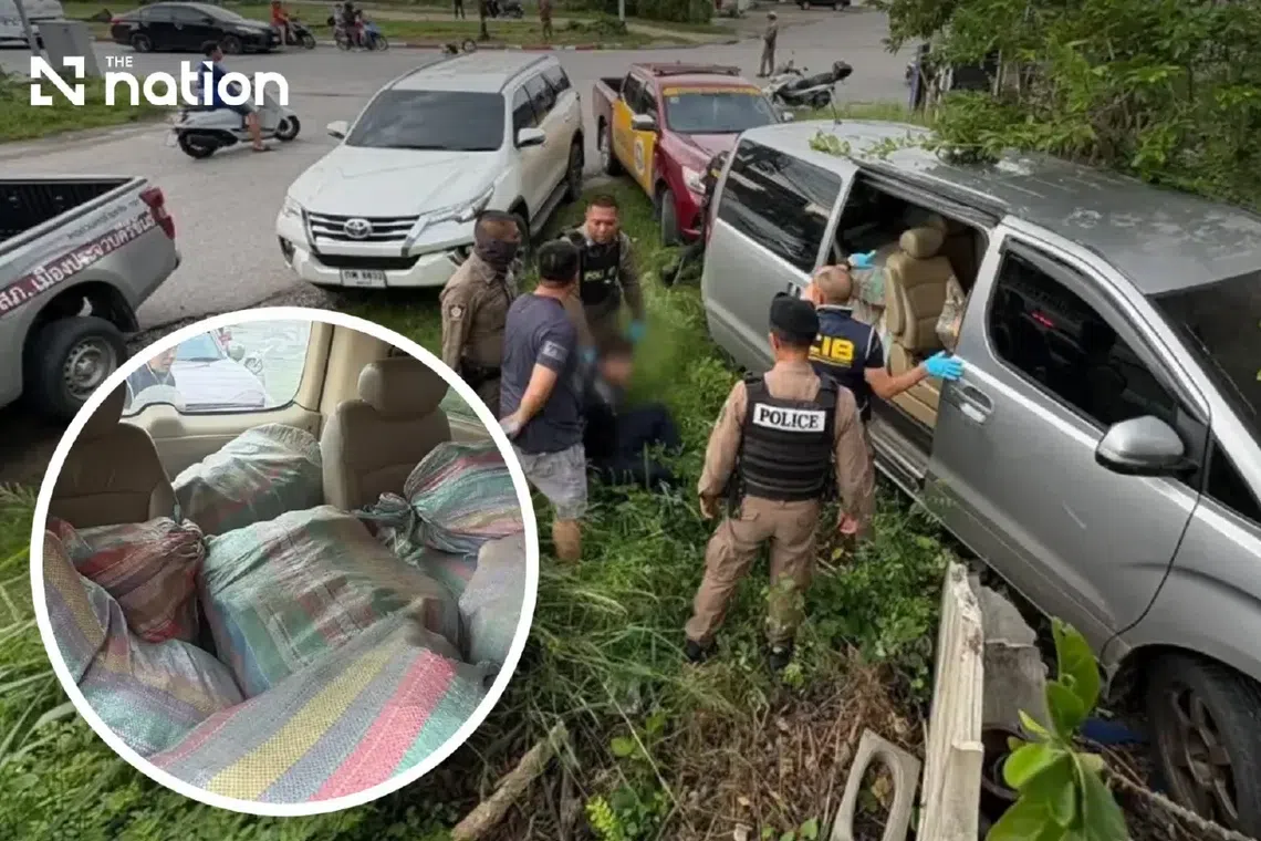 Thai police seize 464kg of crystal meth after van crashes into fence