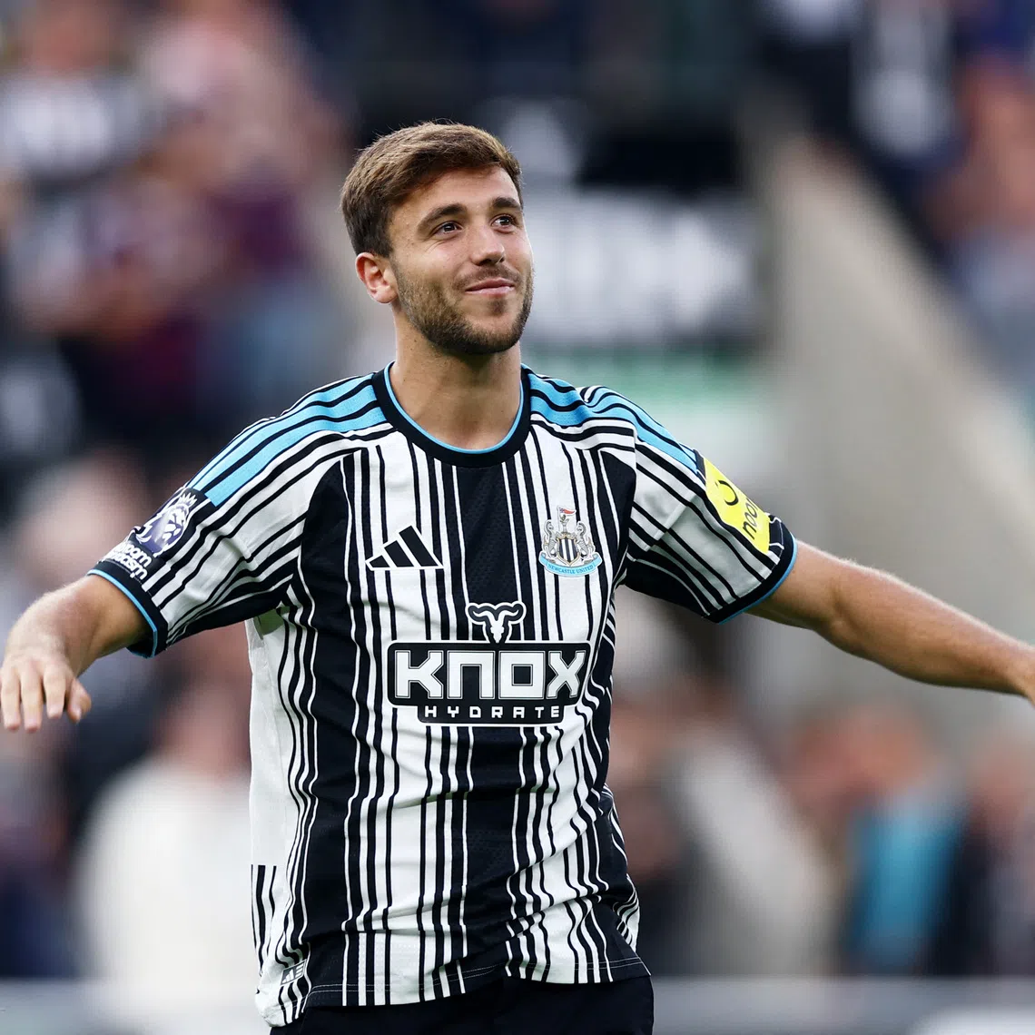 New signing Nico Gonzalez was presented before Newcastle United’s League Cup win over West Bromwich Albion on Aug 26.