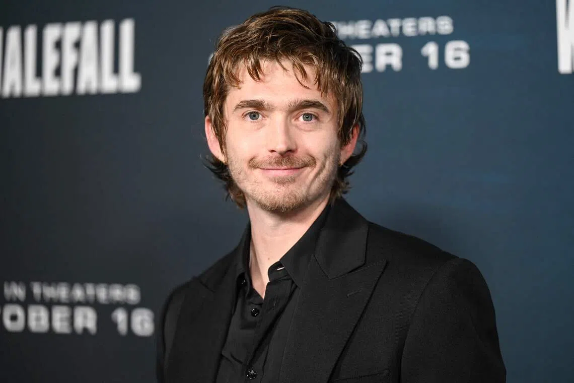 US actor Austin Abrams attends the world premiere of Whalefall in Los Angeles on Oct 13.