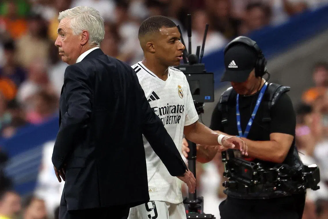 Real Madrid forward Kylian Mbappe has yet to open his account in La Liga, as Carlo Ancelotti's side muster a win and a draw in their opening two games of the season.