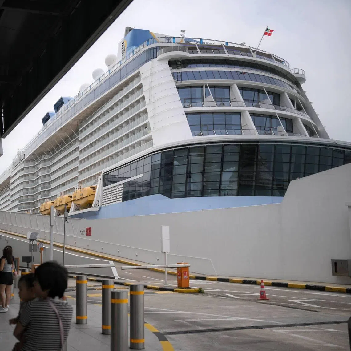 The Royal Carribbean Ovation of the Seas docked at Marina Bay Cruise Centre on Jan 19, after completing a three-night cruise to Penang, in Malaysia.