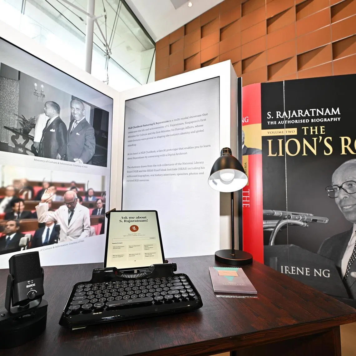 Readers who have no time or patience to slog through author Irene Ng’s 1352-page The Lion’s Roar had a chance to instead pose questions about to the National Library Board's generative AI-powered ChatBot in 2024.