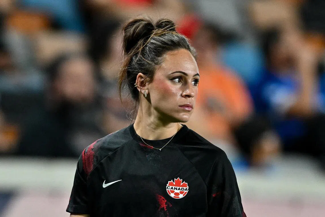 Canada defender Sydney Collins (above) has fractured her left leg and will be replaced by Gabrielle Carle in the Olympic squad.