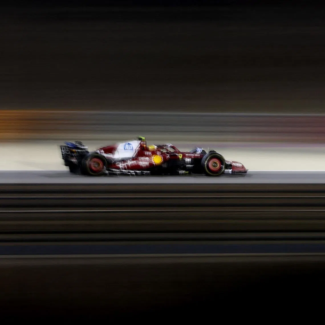 Formula One F1 - Pre Season Testing - Bahrain International Circuit, Sakhir, Bahrain - February 28, 2025  Ferrari's Lewis Hamilton during testing REUTERS/Jakub Porzycki