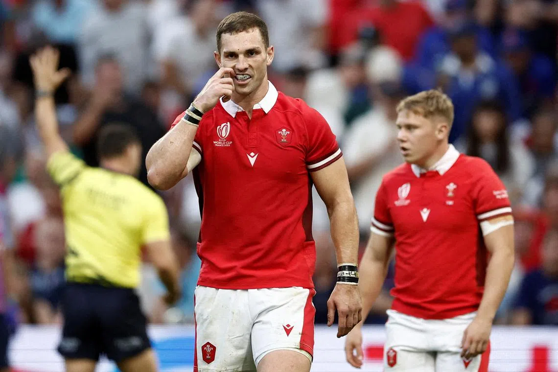 Rugby Union - Rugby World Cup 2023 - Quarter Final - Wales v Argentina - Orange Velodrome, Marseille, France - October 14, 2023  Wales' George North reacts REUTERS/Benoit Tessier/File Photo