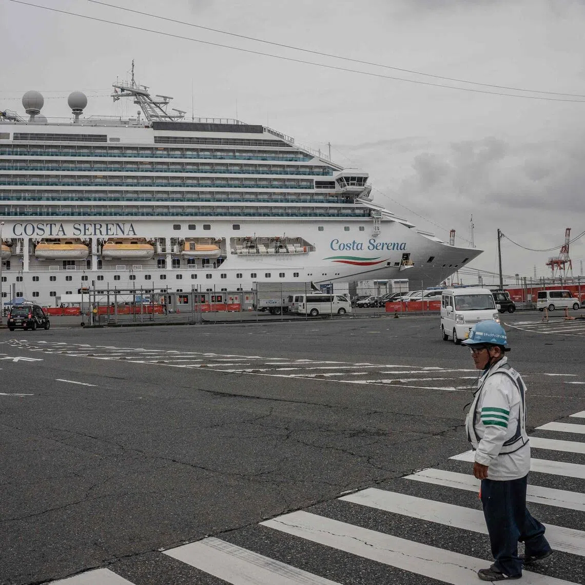 Some Asian Games delegations are being housed on the Costa Serena cruise ship in Nagoya.