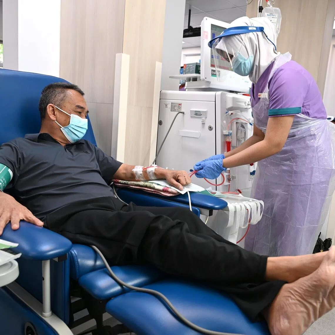 Mr Lim Chee Meng, 55, at NKF Aljunied on Nov 1.