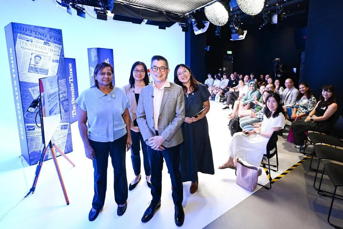 (From left) Senior correspondents Sandra Davie and Jane Ng, ST editor Jaime Ho and ST editor for newsroom insights Diane Leow during the final edition of Conversations with The Straits Times on Dec 12.