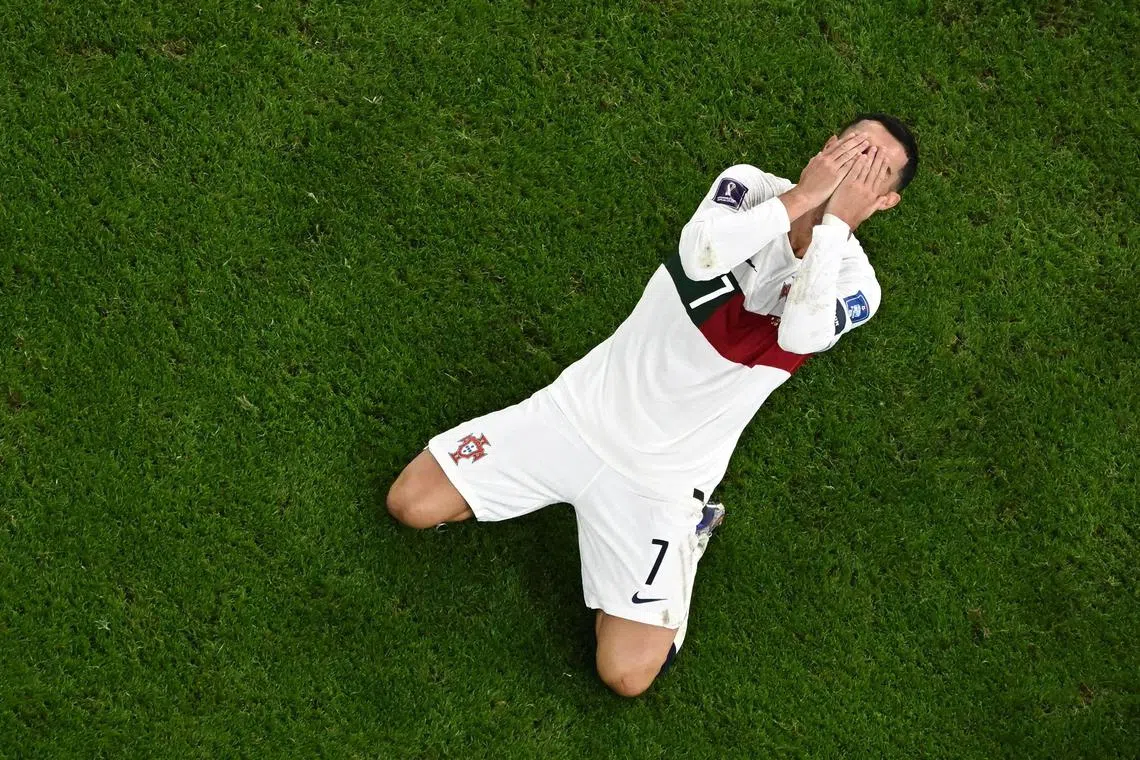 As soon as the final whistle blew, Ronaldo left, heading down the tunnel with tears streaming down his face.