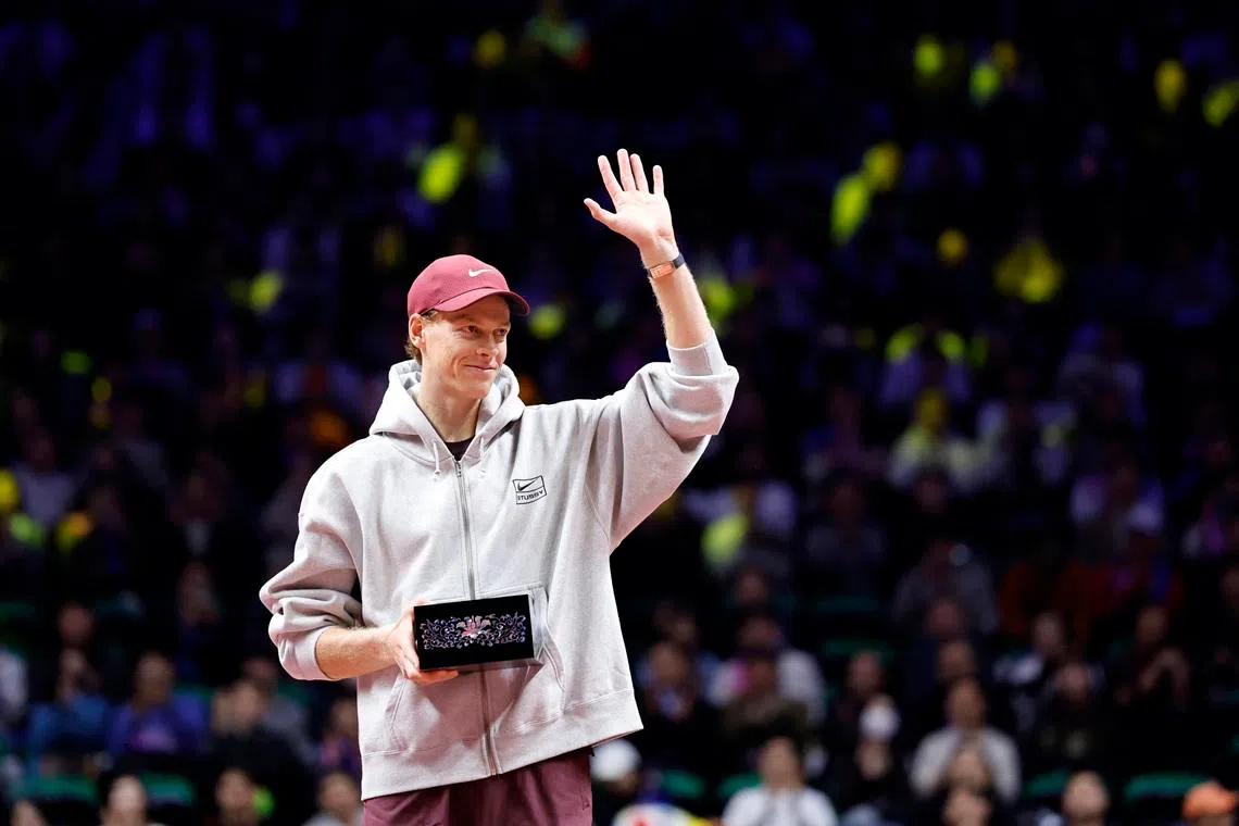 Tennis - Hyundai Card Super Match - Carlos Alcaraz v Jannik Sinner - Inspire Arena, Incheon, South Korea - January 10, 2026 Italy's Jannik Sinner after his Hyundai Card Super Match against Spain's Carlos Alcaraz REUTERS/Kim Soo-Hyeon