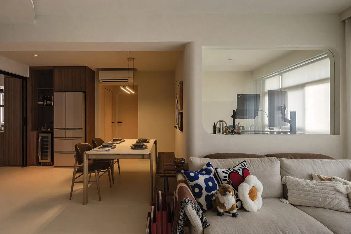 The design of this couple's Build-To-Order unit was inspired by modern wabi-sabi and the stores of beauty brand Aesop.