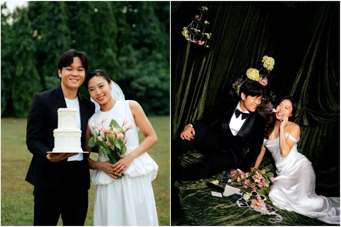 Yeo Jia Min and Pang Sheng Jun held their solemnisation ceremony at the Living Hope Methodist Church in Tampines on June 20.