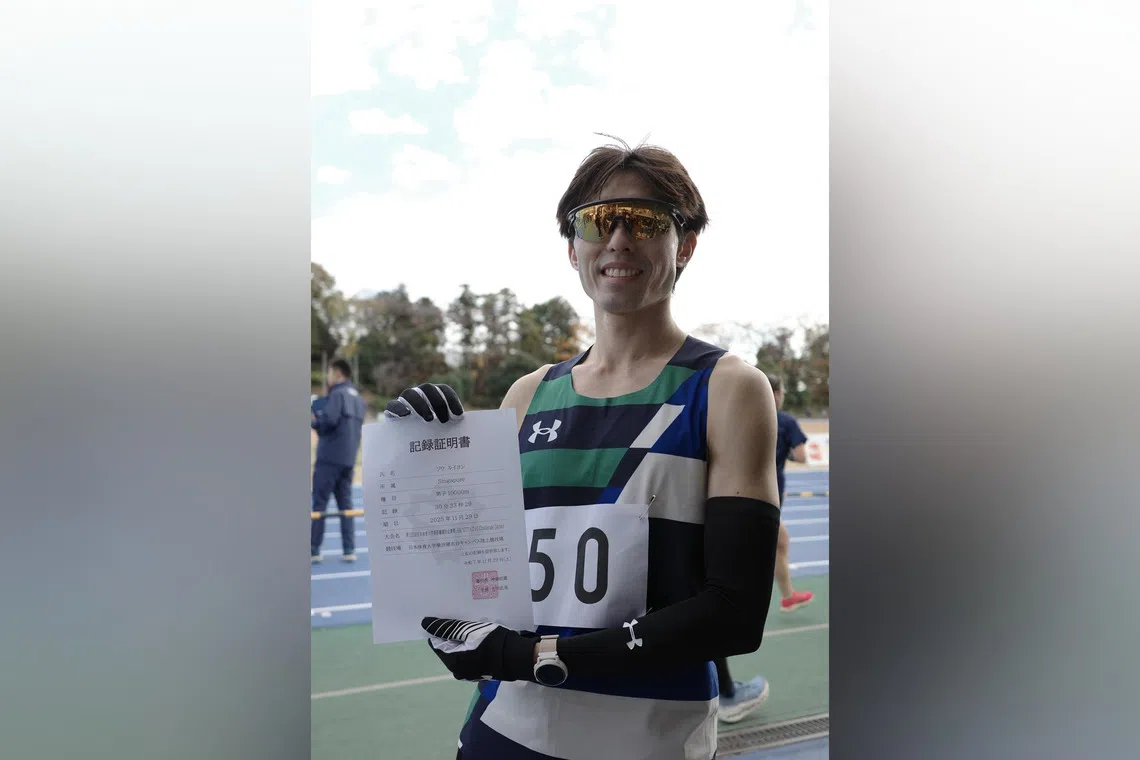 Soh Rui Yong broke the men's 10,000m national record with a time of 30min 33.29sec on Nov 29.