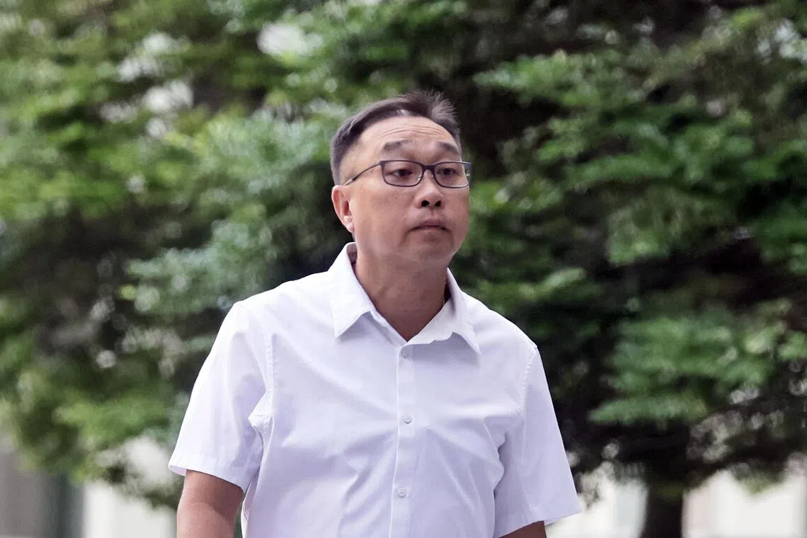 Tan Kheng Yeow arriving at State Courts on Nov 14, 2025.