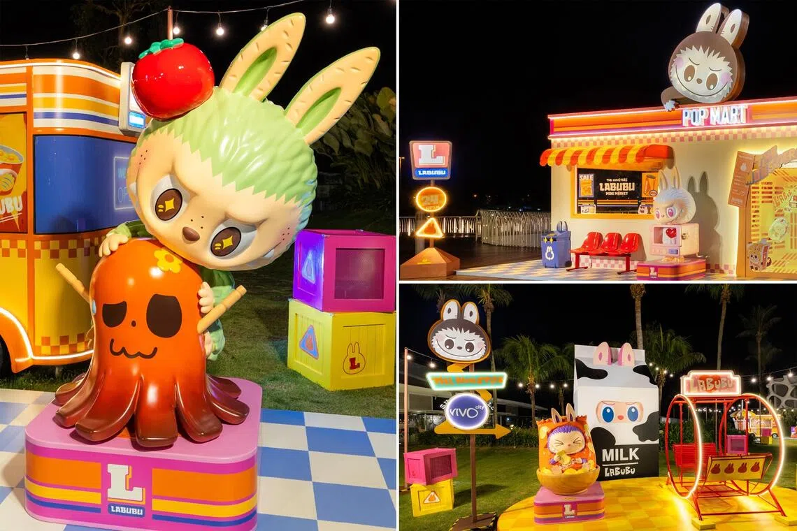 Snap some pictures with installations inspired by Pop Mart's The Monsters Wacky Mart series.