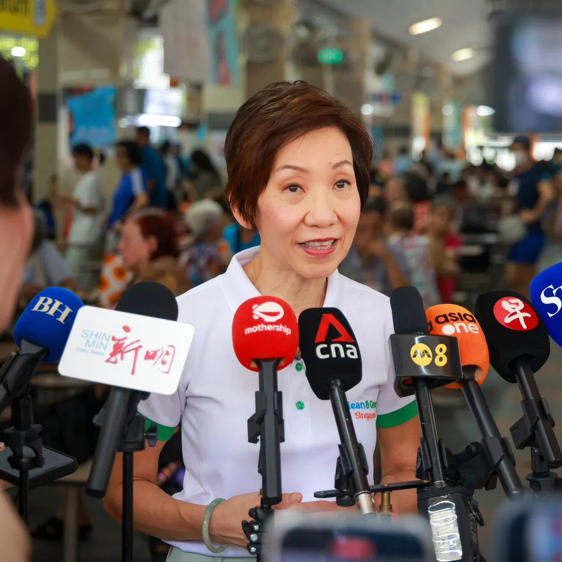 Minister for Sustainability and the Environment Grace Fu said on Oct 22 that those aged 60 and above can collect the set of two masks in this exercise.