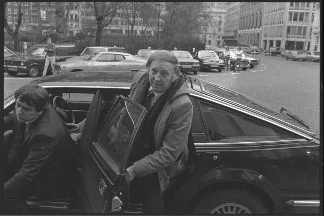 FILE PHOTO: British Miners Union leader Arthur Scargill arriving at the Advisory Consiliation and Arbitration Service office in London in an attempt to restrain the possible collapse of the miners' strike.  February 4, 1985 REUTERS/Peter Skingley/File Photo