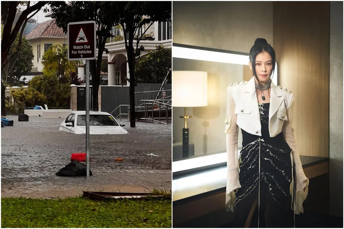Vivian Hsu shared photos of the flash floods on social media on Dec 29.