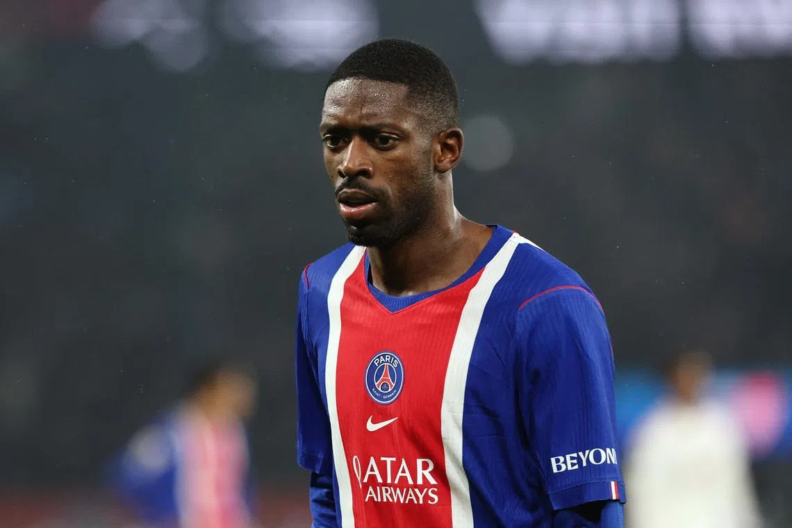 Soccer Football - Ligue 1 - Paris St Germain v Brest - Parc des Princes, Paris, France - May 10, 2026 Paris St Germain's Ousmane Dembele REUTERS/Catherine Steenkeste