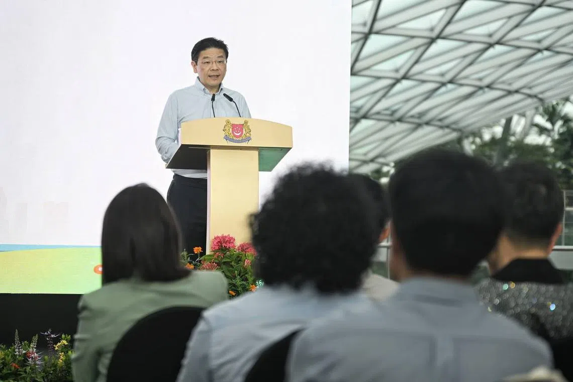 PM Lawrence Wong called on Singaporeans to contribute to shaping solutions for the country.