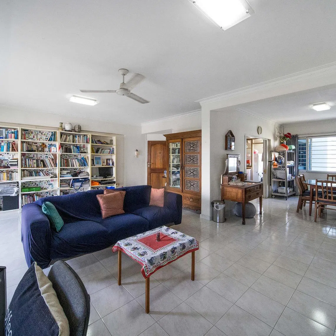 A three-bedroom unit at Lagoon View, with a remaining lease of 51 years, which is up for sale.