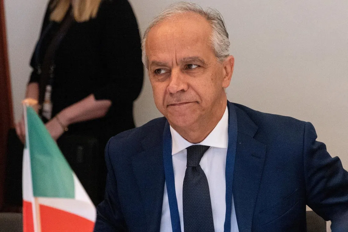 FILE PHOTO: Italy's Interior Minister Matteo Piantedosi attends a bilateral meeting with Germany's Interior Minister during a G7 Interior Ministers Meeting in Eltville, western Germany on November 17, 2022. Andre Pain/Pool vis REUTERS/File Photo