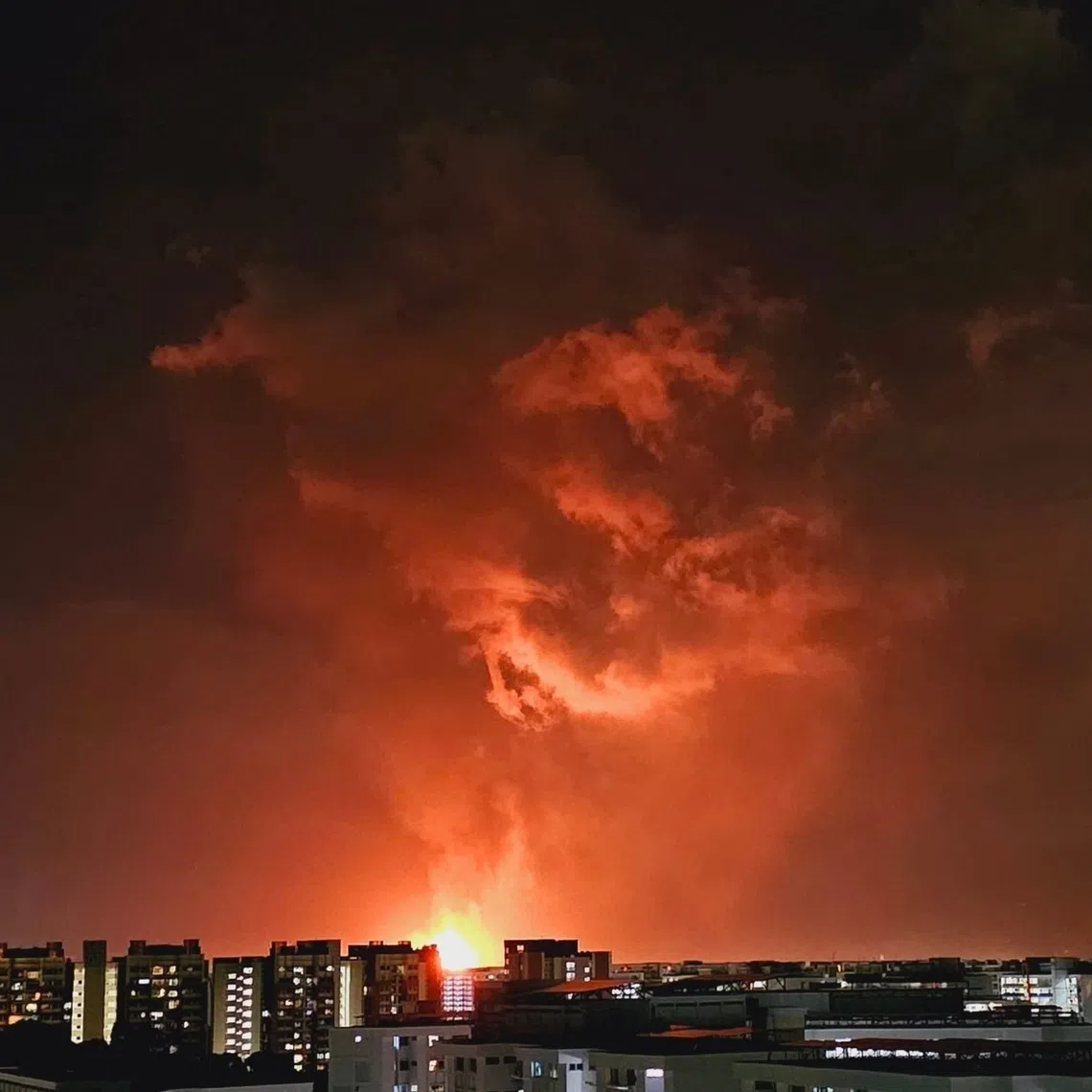 NEA said that the flaring was the result of recovery work following a power outage at one of Lotte Chemical Titan’s chemical plants.