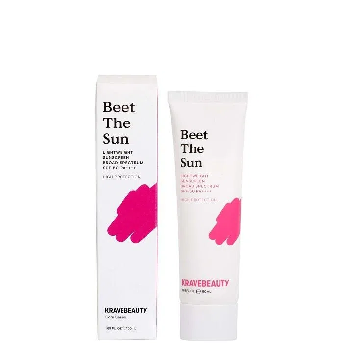 Best sunscreens to use on holiday: Krave Beauty Beet The Sun Lightweight Sunscreen SPF 50 PA++++