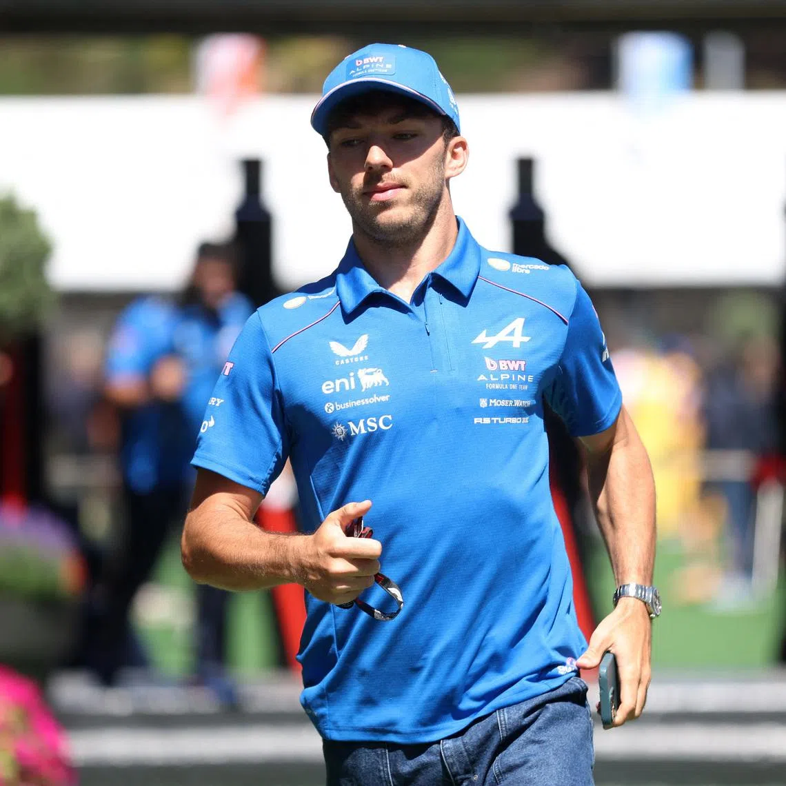 Formula One F1 - Barcelona-Catalunya Grand Prix - Circuit de Barcelona-Catalunya, Barcelona, Spain - June 12, 2026 Alpine's Pierre Gasly arrives ahead of practice REUTERS/Bruna Casas